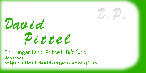 david pittel business card